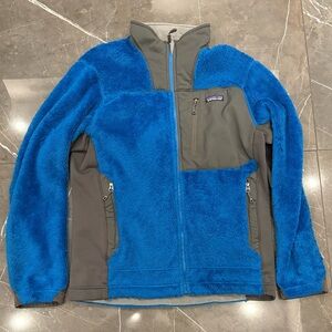 Patagonia R3 Hi-Loft Fleece Jacket Men Medium Blue Polartec Regulator Vintage